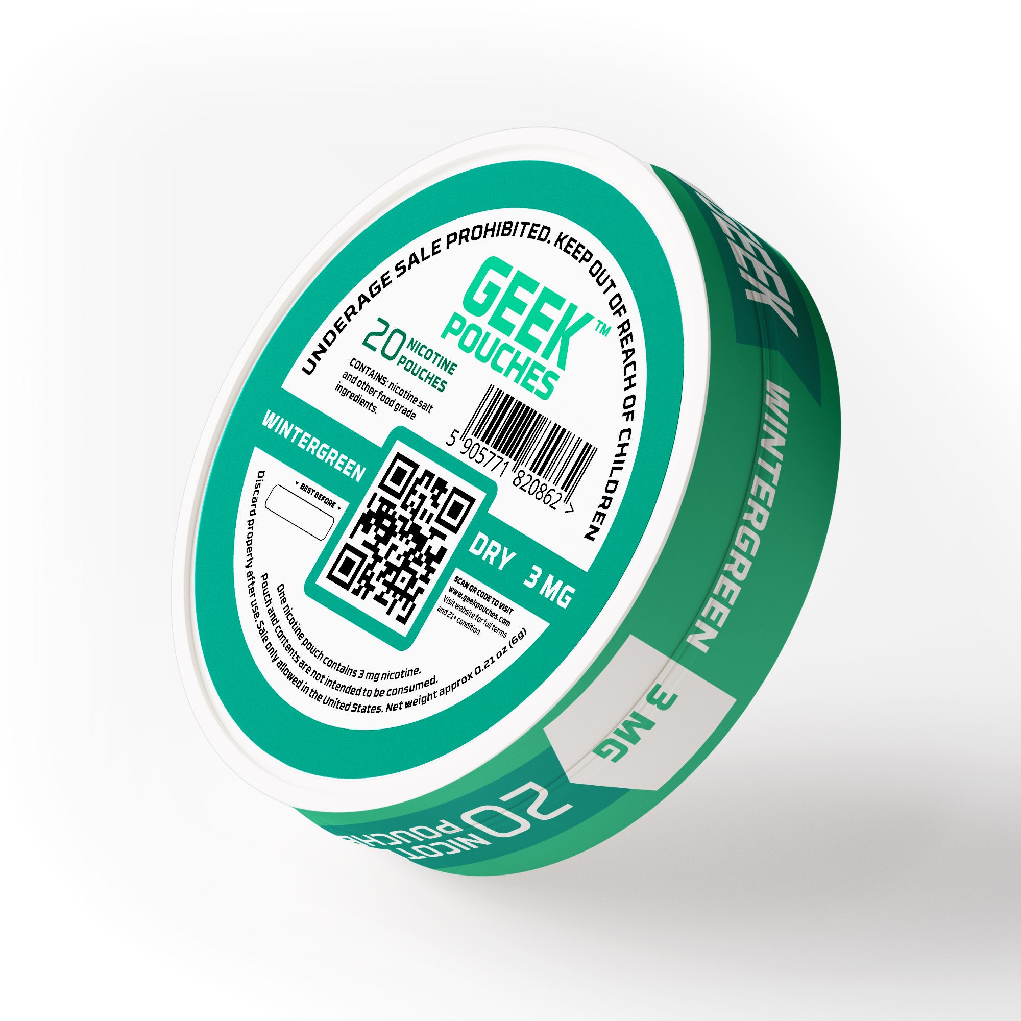 Geek Nicotine Pouches Wintergreen Official